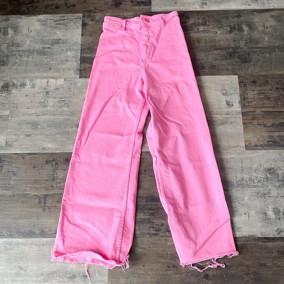 Zara Pink Wide Leg Jeans - Picture 3 of 4